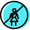 Circular, traffic sign, Obligatory, woman, signs Turquoise icon