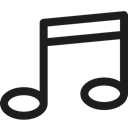 music player, musical note, music, musical, Quaver Black icon