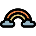 weather, Atmospheric, spectrum, sun, Rainbow, nature Black icon