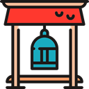 Taoism, religion, japanese, temple, Asian, buildings Black icon