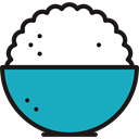 Bowl, rice, Chinese Food, food, Japanese Food LightSeaGreen icon