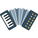Accordions, music, Harmonic, Music Instruments, musical, Music Instrument, Accordion Black icon