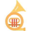 music, Wind Instrument, Orchestra, French Horn, Music Instrument Black icon