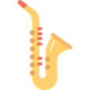 musical instrument, sax, jazz, music, Wind Instrument, saxophone Black icon