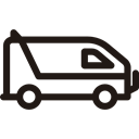 Pickup, pickup truck, transportation, vehicle, transport Black icon