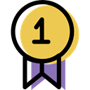 medal, Badge, reward, award, Emblem, insignia SandyBrown icon