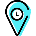 pin, Gps, map pointer, interface, Map Location, placeholder, Map Point, Clock, signs, Cloud, Wait Black icon