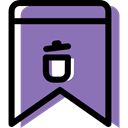 insignia, Badge, bookmark, interface, signs, shapes MediumPurple icon