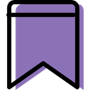 insignia, Badge, shapes, interface, signs, bookmark MediumPurple icon