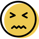 Face, feelings, smiling, interface, Emotion, smiley, Emoticon, people, nervous SandyBrown icon