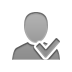 checkmark, user Gray icon