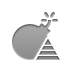 Bomb, pyramid Gray icon
