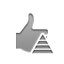 thumbsup, Hand, pyramid Gray icon