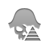 pyramid, Piracy Gray icon