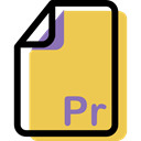 Multimedia, Archive, Format, document, Pr, File SandyBrown icon