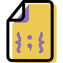 Coding, File, Format, Multimedia, Archive, document SandyBrown icon