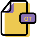 Ot, File, document, Archive, Format, Multimedia SandyBrown icon