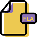 File, Multimedia, Archive, fla, Format, document SandyBrown icon