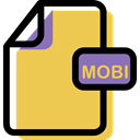 File, Archive, document, Multimedia, Format, Mobi SandyBrown icon