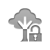 open, Lock, Tree Gray icon