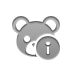 teddy, bear, Info DarkGray icon