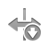 Flip, Down, horizontal Gray icon