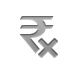 cross, rupee, Currency, sign DarkGray icon