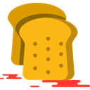 toast, Bread, breakfast, Bakery, food, meal Orange icon