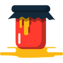 marmalade, food, covered, Jar, sweet, Fruit, Container, Jelly Black icon