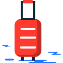 baggage, transport, luggage, trolley Black icon