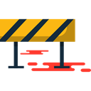 Construction, Caution, Barrier, Obstacle Black icon