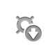 Currency, Down, sign DarkGray icon