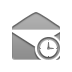 Clock, open, envelope Gray icon