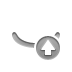 Eye, Closed, closed up, Up Gray icon