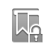 bookmark, Lock, open DarkGray icon