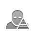 sleep, pyramid, user Gray icon