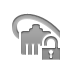open, Cable, Lan, Lock Gray icon