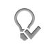 checkmark, lightbulb Gray icon