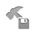 technical, hammer, Diskette Gray icon