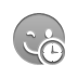 smiley, wink, Clock DarkGray icon