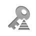 Key, pyramid Gray icon