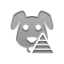 dog, pyramid DarkGray icon