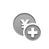 coin, Add, yen DarkGray icon