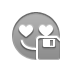 Diskette, love, smiley DarkGray icon