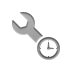 Wrench, technical, Clock Gray icon
