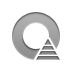 pyramid, round Gray icon