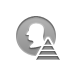 pyramid, Silhouette, coin Gray icon