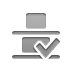 distribute, checkmark, vertical, Bottom Gray icon