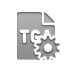 Format, Gear, Tga, File Gray icon