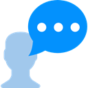 Message, Chat, Bubble speech, Conversation, Comment, interface DodgerBlue icon